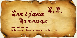 Marijana Moravac vizit kartica